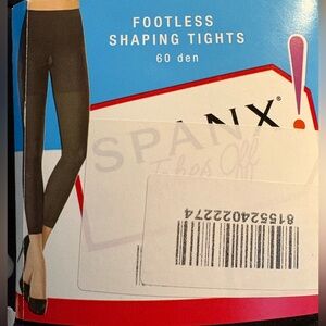 SPANX Black Footless Shaping Tights Size F XXXL Leggings